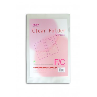 F/C 透明L型膠快勞/文件套-單色12個-透明